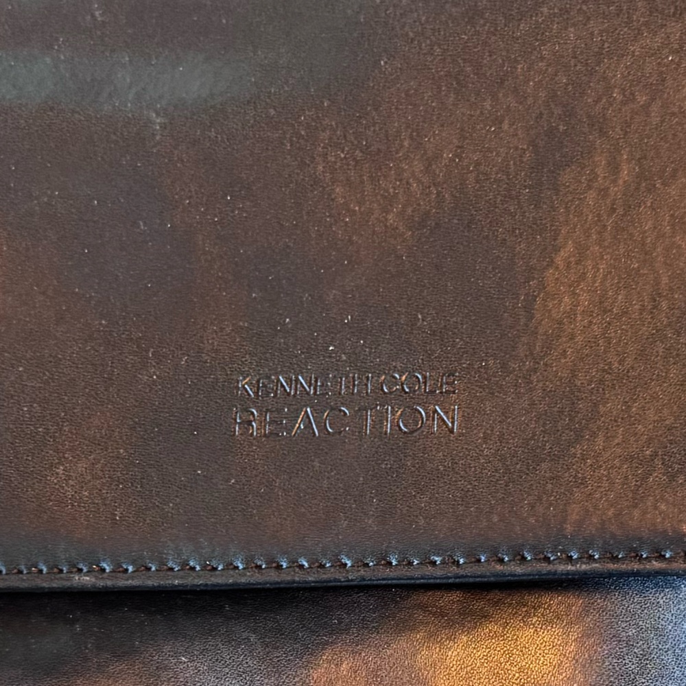 High End Kenneth Cole Reaction Men's Black Leather Briefcase Laptop Bag MINTY - Picture 11 of 16